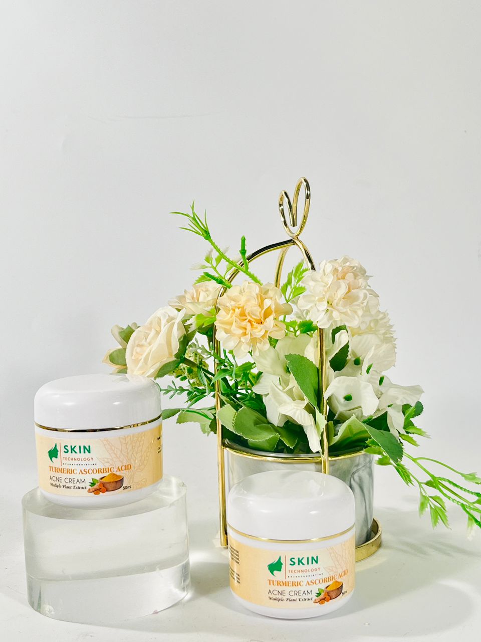 Turmeric Acne Cream with Vitamin C – Dark Spot & Blemish Control